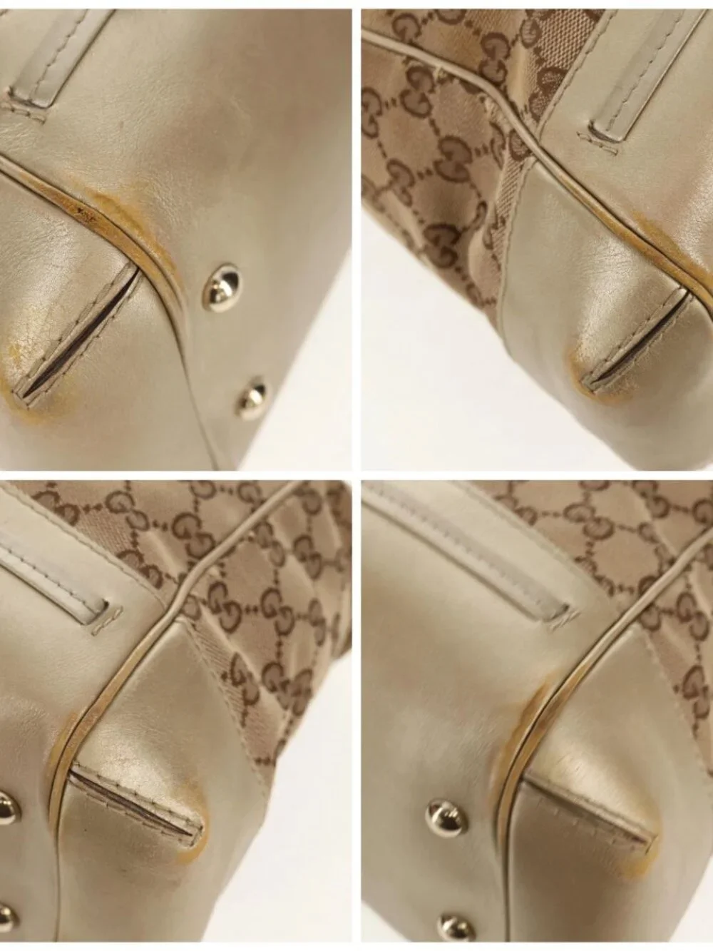 GUCCI GG Canvas Hand Bag 2way Beige Gold 269894 Auth 158077 - Picture 16 of 16